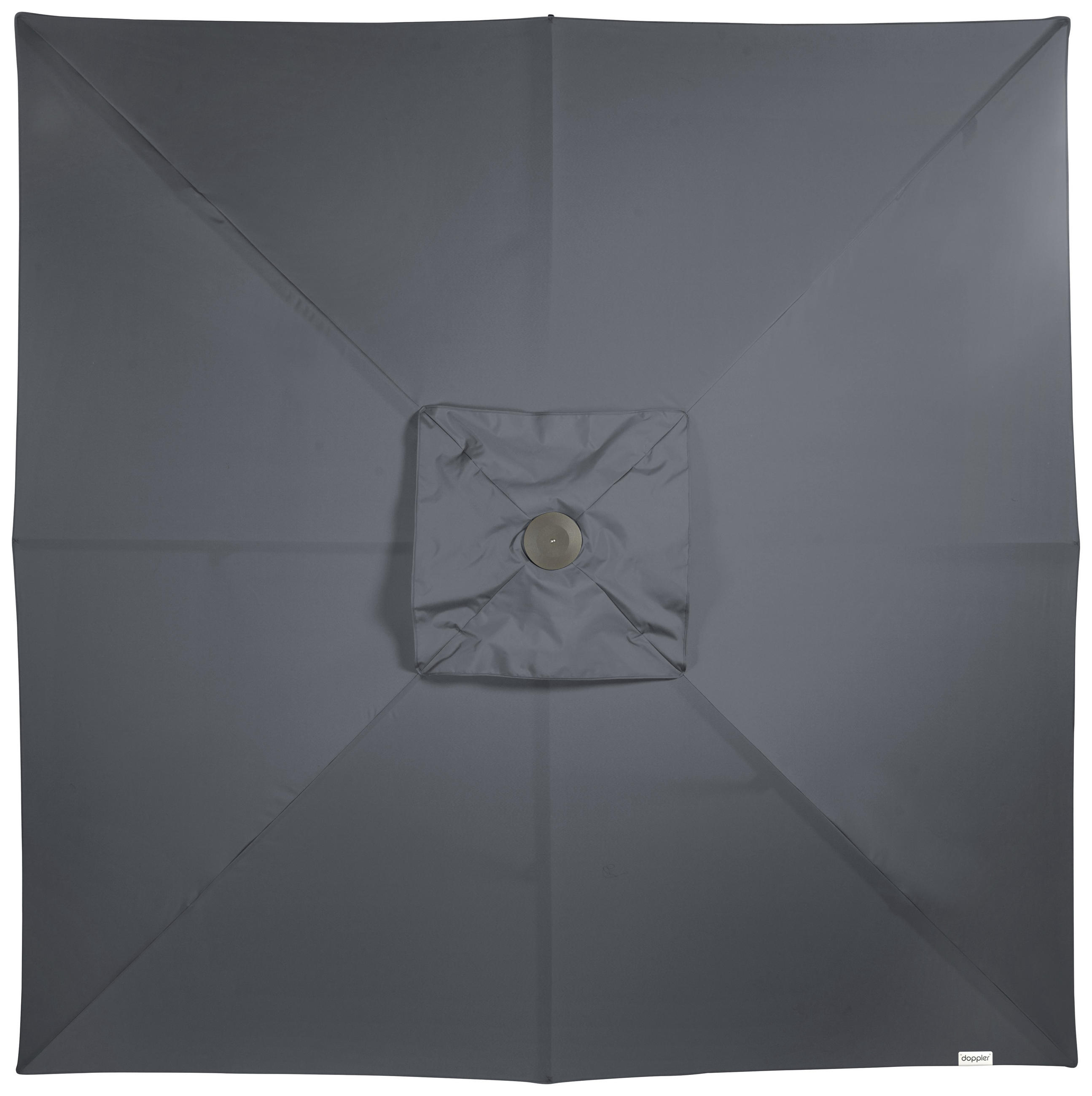 SONNENSCHIRM 350X350 cm Anthrazit  - Anthrazit/Silberfarben, Basics, Textil/Metall (350/350cm) - Doppler