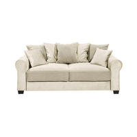 2-SITS SOFFA i textil, trämaterial cremefärgad  - svart/cremefärgad, Design, trämaterial/textil (215/95/115cm) - MID.YOU