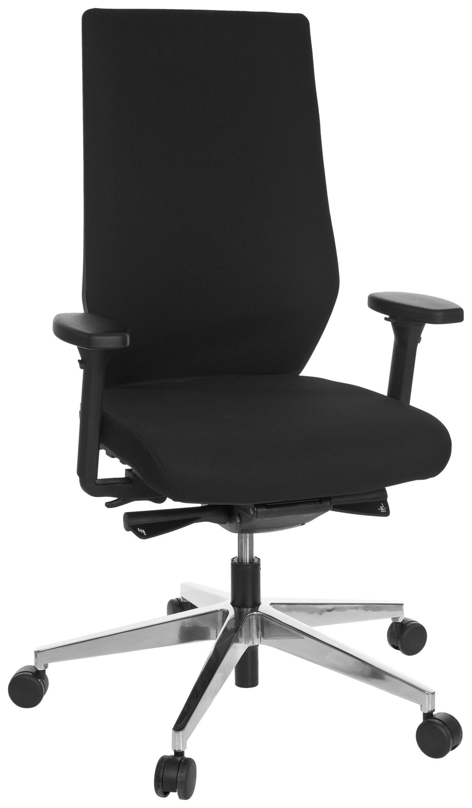 DREHSTUHL Flachgewebe Schwarz  - Chromfarben/Schwarz, MODERN, Kunststoff/Textil (60/123/53cm) - MID.YOU