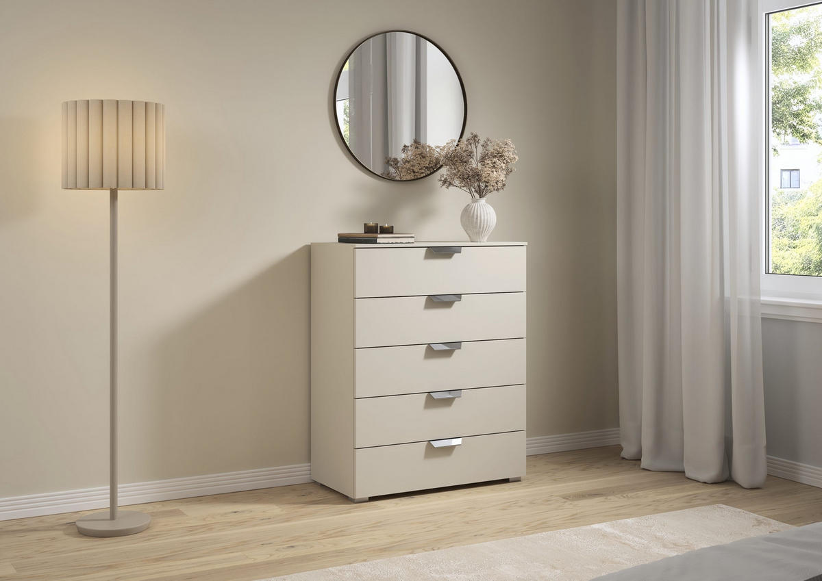 KOMMODE  in 80/100/43 cm  - Chromfarben/Champagner, Design, Holzwerkstoff/Metall (80/100/43cm) - Carryhome
