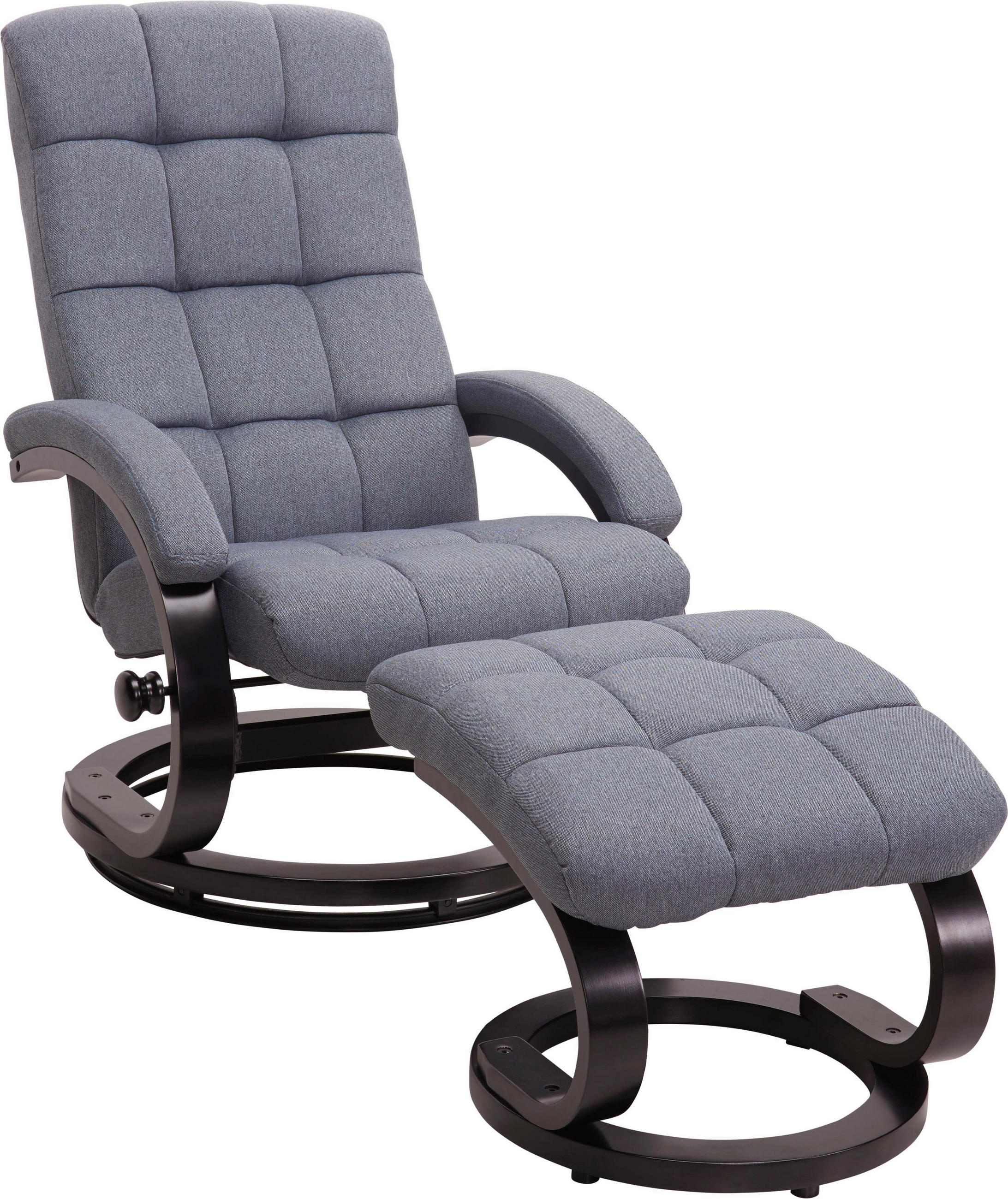 Relaxsessel Hocker Grau Echtholz Leinen Kaufen