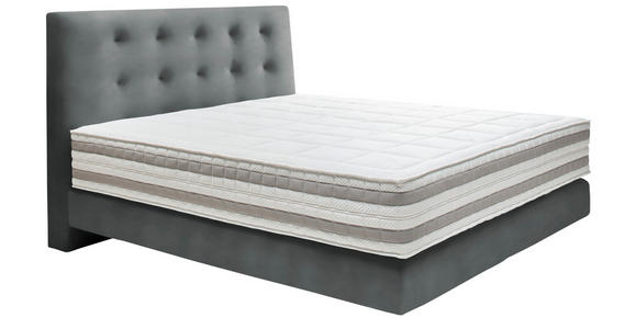 BOXSPRINGBETT 160/200 cm  in Anthrazit  - Anthrazit, KONVENTIONELL, Holz/Textil (160/200cm) - Dieter Knoll