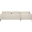 ECKSOFA Beige Chenille  - Beige/Silberfarben, KONVENTIONELL, Textil/Metall (143/284cm) - Carryhome