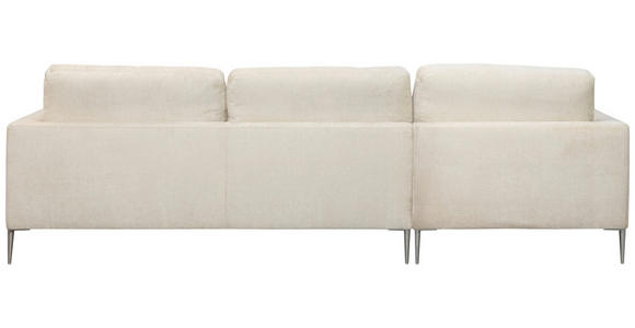 ECKSOFA Beige Chenille  - Beige/Silberfarben, KONVENTIONELL, Textil/Metall (143/284cm) - Carryhome