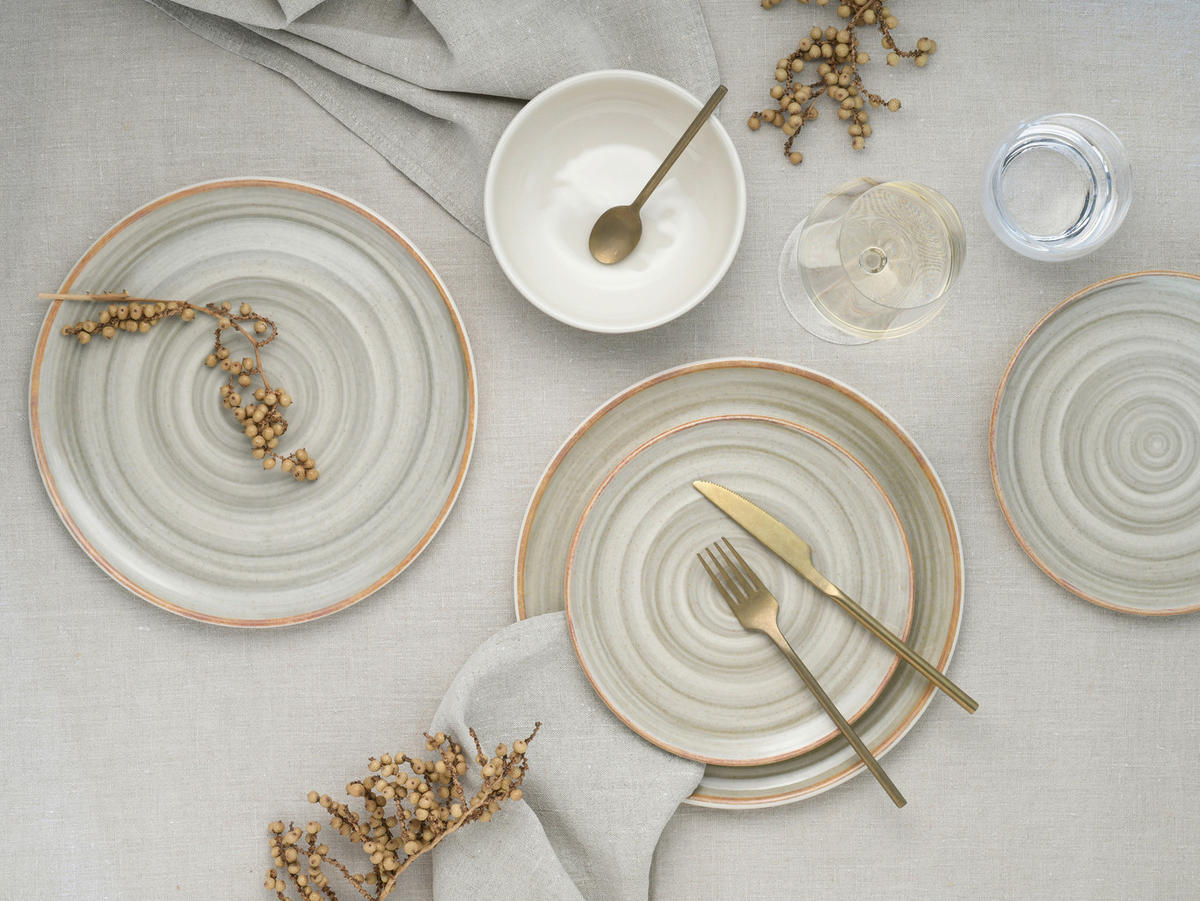 Serviciu De Masă 12 piese  - crem/nisipiu, Basics, ceramică - Creatable