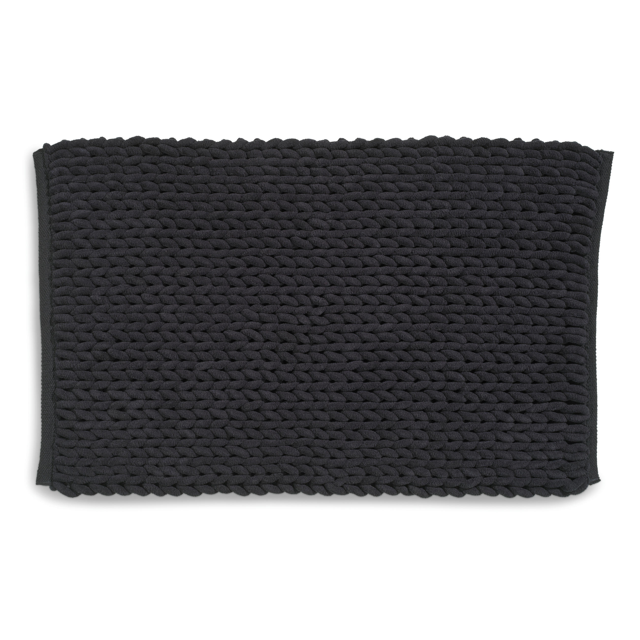 BADEMATTE Schwarz 70/120 cm  - Schwarz, KONVENTIONELL, Textil (70/120cm) - Kela