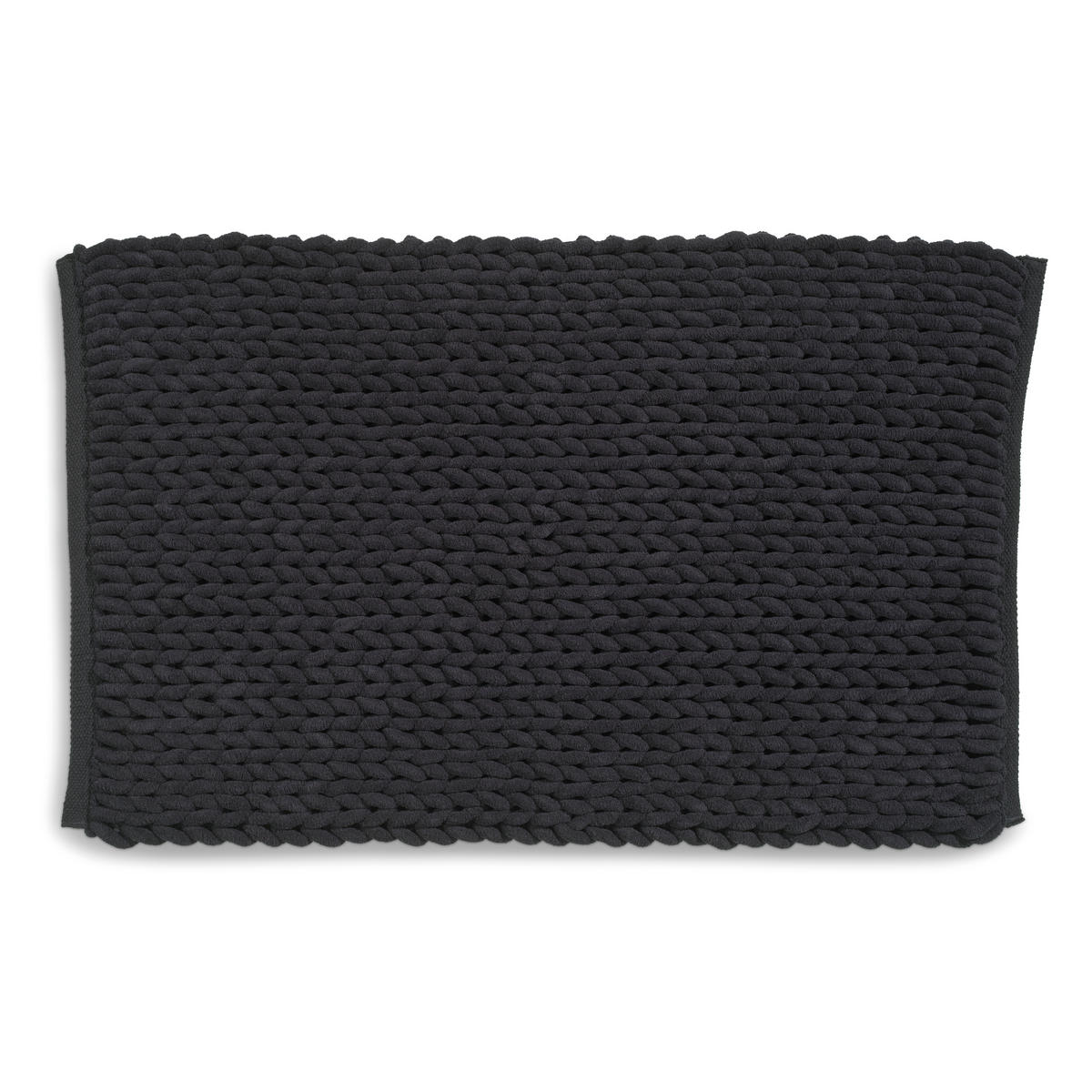 BADEMATTE Schwarz 70/120 cm  - Schwarz, KONVENTIONELL, Textil (70/120cm) - Kela