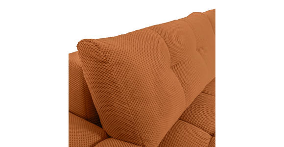 ECKSOFA Rostfarben Flachgewebe - Rostfarben/Schwarz, KONVENTIONELL, Kunststoff/Textil (256/157cm) - Carryhome