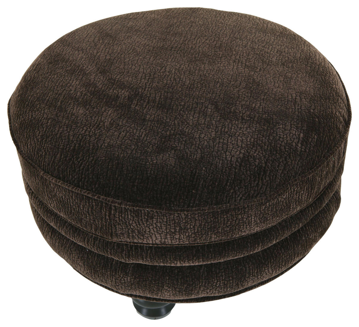 HOCKER Chenille Dunkelbraun  - Dunkelbraun/Schwarz, ROMANTIK / LANDHAUS, Holz/Textil (74/50/74cm) - Landscape