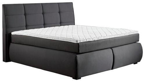 PAT BOXSPRING  gri  - negru/gri, Konventionell, textil/material pe bază de lemn (181/125/220cm) - Xora