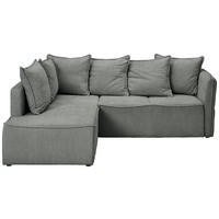 ECKSOFA in Chenille Grau  - Schwarz/Grau, Konventionell, Kunststoff/Textil (193/233cm) - Carryhome