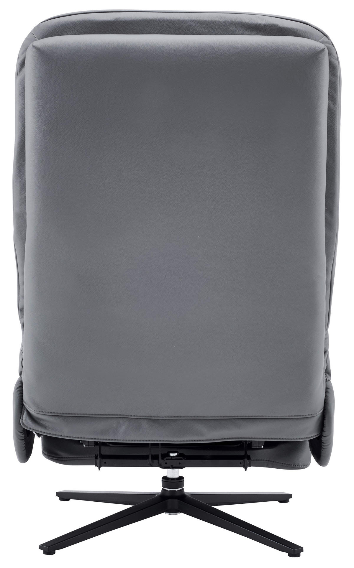 RELAXSESSEL NORA Lederlook, Mikrofaser    - Schwarz/Grau, Design, Textil/Metall (68/113/84cm) - Livetastic