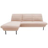 ECKSOFA Looks IX Creme Webstoff  - Creme/Schwarz, Design, Textil/Metall (168/214cm) - LOOKS by W.Joop