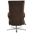 RELAXSESSEL in Leder Braun  - Edelstahlfarben/Braun, Design, Leder/Metall (70/124/85cm) - Cantus