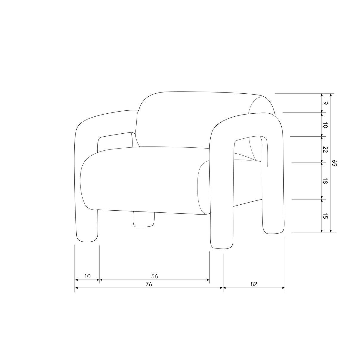 SESSEL in Samt Sandfarben  - Sandfarben, Design, Textil (76/65/82cm) - Livetastic