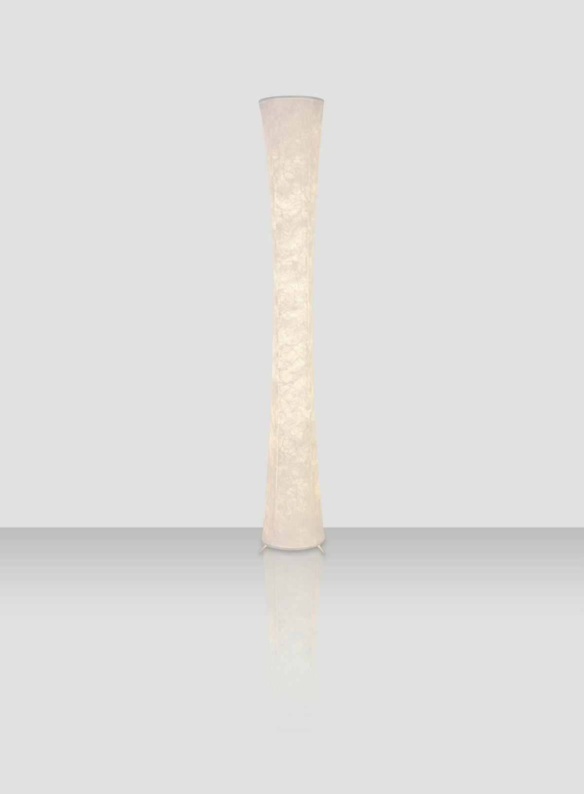 STOJACIA LED LAMPA, 23/158 cm  - biela, Basics, kov/textil (23/158cm) - Novel