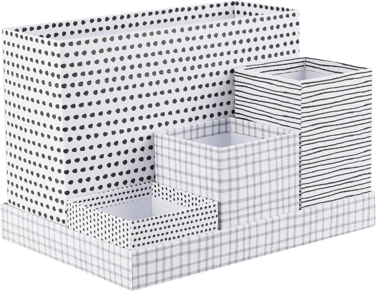 SCHREIBWARENBOX - Weiß, Basics, Papier (25/8,5/17,5cm)