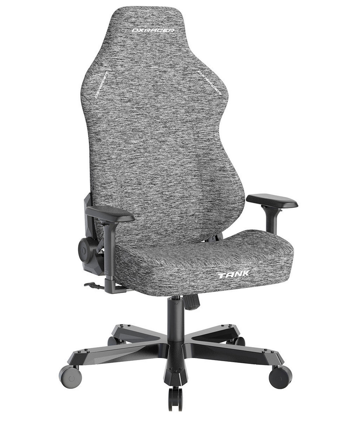 GAMINGSTUHL Grau Metall, Textil   - Schwarz/Grau, KONVENTIONELL, Textil/Metall (80/138,5-148/60cm) - Dxracer