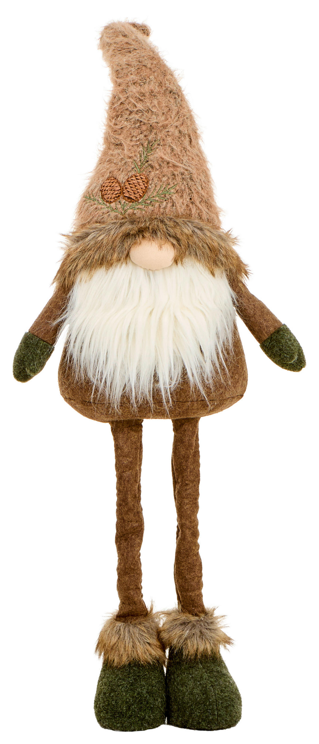 WICHTEL  - Dunkelbraun/Weiß, LIFESTYLE, Textil/Stein (28/84/14cm) - X-Mas