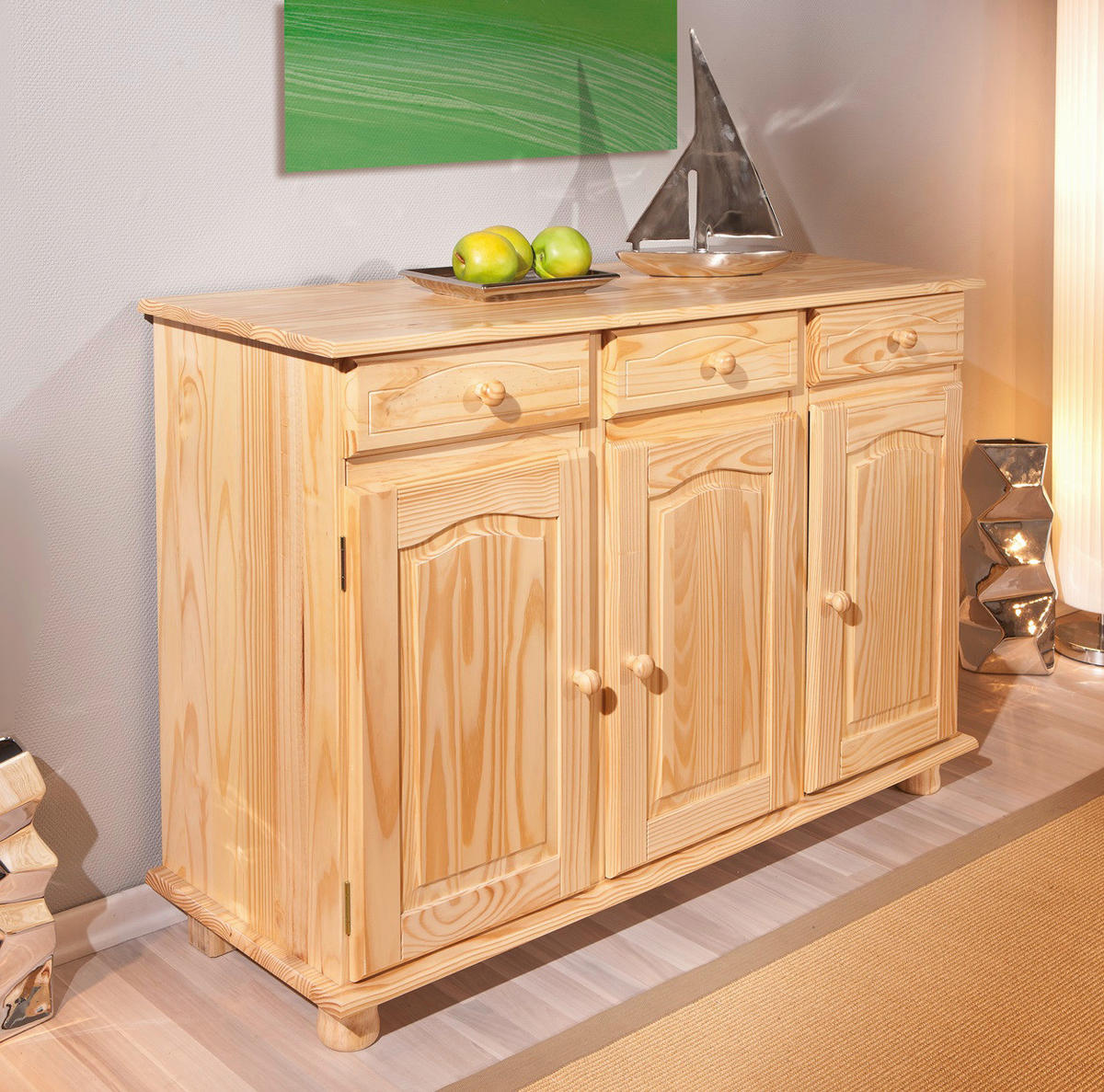 KOMMODE 130/87/43 cm  in Naturfarben  - Naturfarben, Lifestyle, Holz (130/87/43cm) - MID.YOU