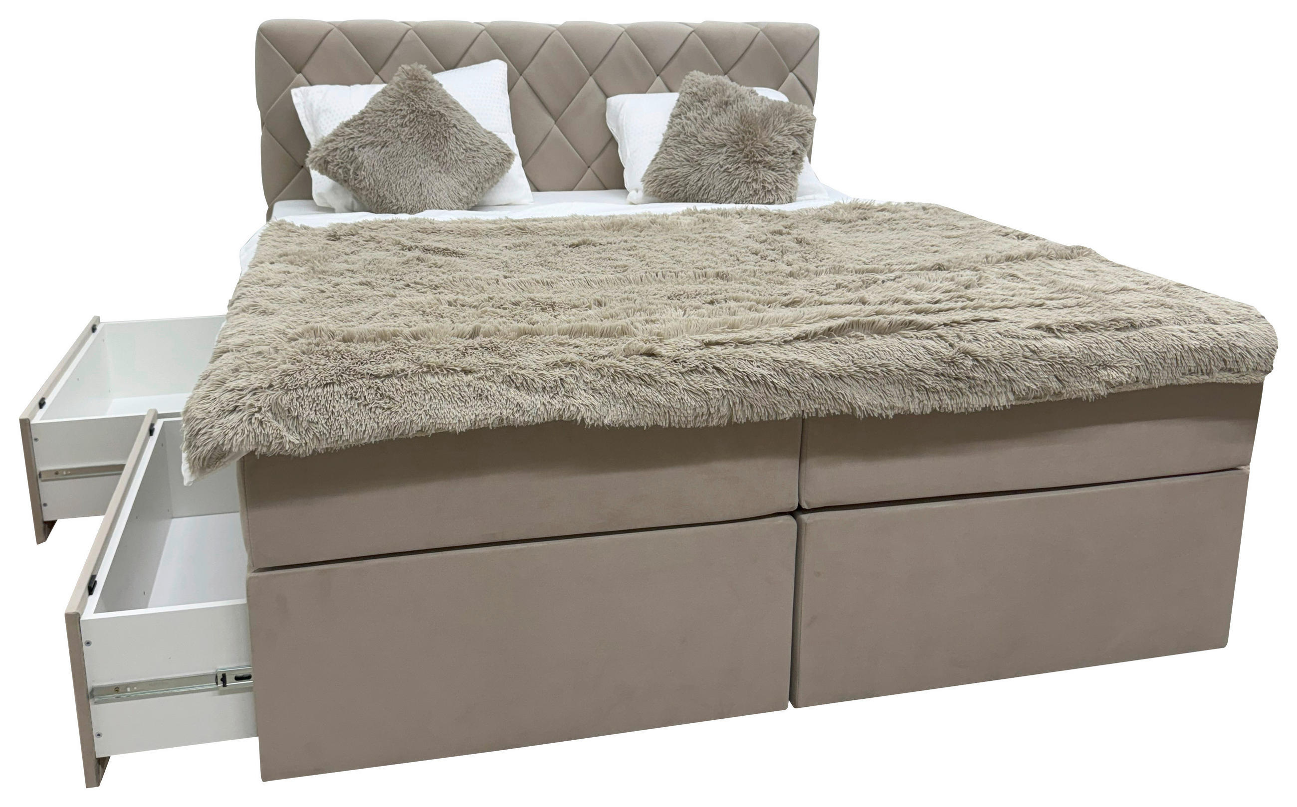 AMERICKÁ POSTEĽ, 180/200 cm, béžová - béžová, Modern, textil (180/200cm) - Livetastic
