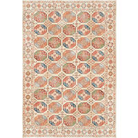VINTAGE-TEPPICH  Wohnzimmer 130/190 cm Living Bathian Creme, Terracotta, Graublau rechteckig  - Graublau/Terracotta, LIFESTYLE, Kunststoff/Textil (130/190cm) - Lindorug