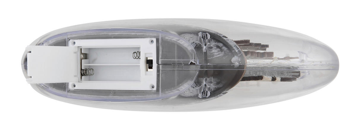 STONA LED LAMPA - prozirna/bela, Osnovno, drvo/plastika (26/7/24,5cm)