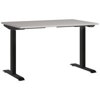 SCHREIBTISCH höhenverstellbar  - Kaschmir/Schwarz, MODERN, Holzwerkstoff/Metall (120/80/72-120cm) - Germania