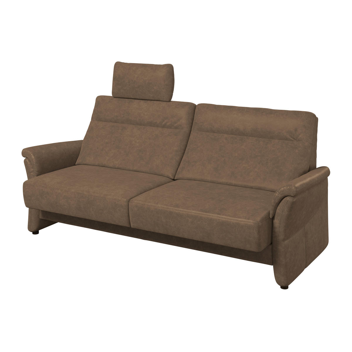 3,5-SITZER - Schwarz/Braun, Konventionell, Kunststoff/Textil (205/98/91cm) - Elegando