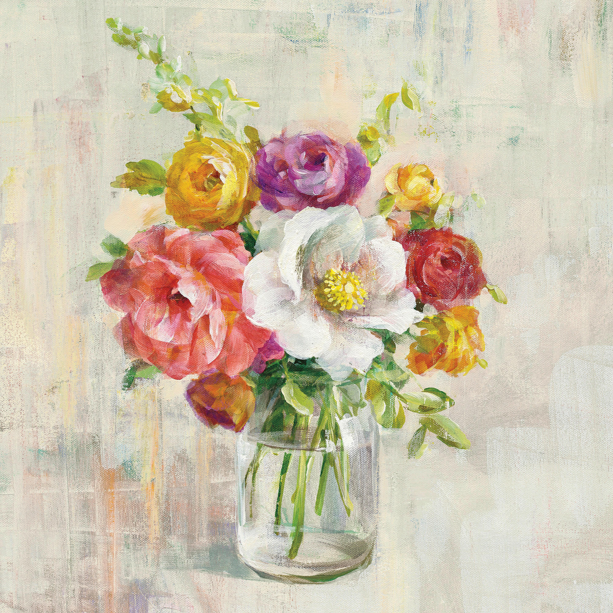 LEINWANDBILD Blumen  - Multicolor, KONVENTIONELL, Holz/Papier (55/55/3cm) - Euroart