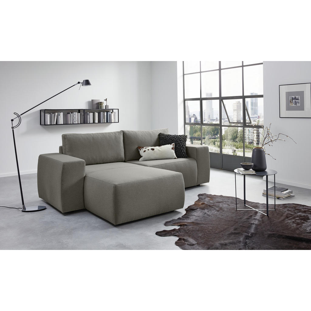 Thumbnail - Looks by W.Joop Ecksofa Looks II, Grau, Textil, Uni, 3-Sitzer, L-Form, 242x160 cm, Made in EU, Wohnzimmer, Sofas & Couch...
