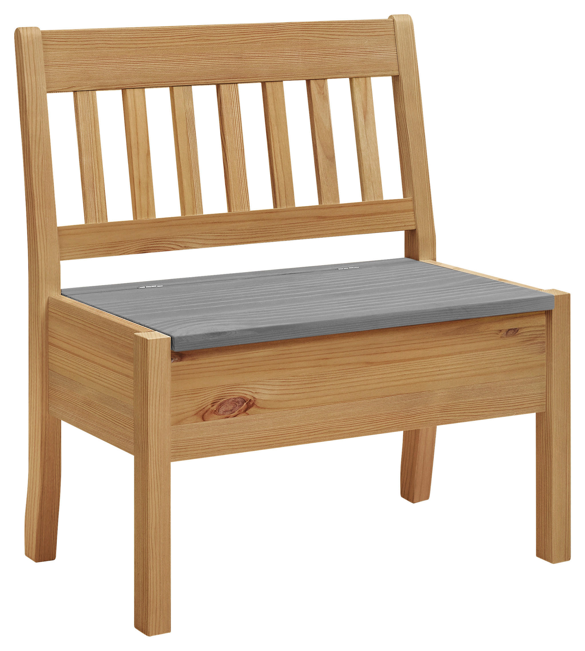 SITZBANK 83/93/58 cm Laugenfarbig, Weiß Kiefer massiv  - Laugenfarbig/Weiß, ROMANTIK / LANDHAUS, Holz (83/93/58cm) - Boxxx