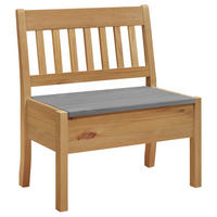 SITZBANK 83/93/58 cm Laugenfarbig, Weiß Kiefer massiv  - Laugenfarbig/Weiß, ROMANTIK / LANDHAUS, Holz (83/93/58cm) - Boxxx