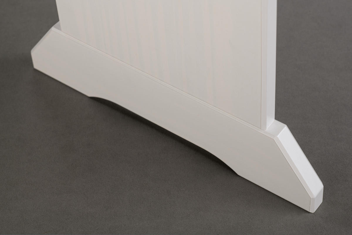 SITZBANK 110/45/37 cm Braun, Weiß Kiefer vollmassiv  - Weiß/Braun, KONVENTIONELL, Holz (110/45/37cm) - MID.YOU