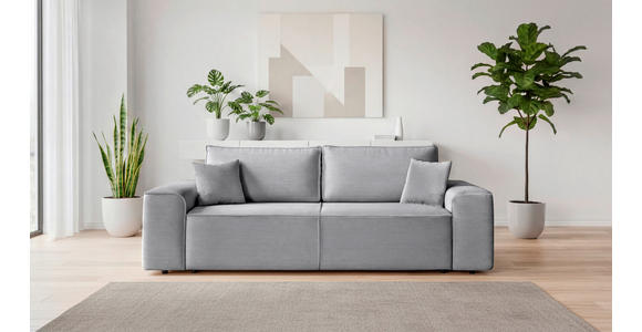 SCHLAFSOFA  mit Rücken echt, Armteil links, Armteil rechts Cord Grau  - Schwarz/Grau, Design, Kunststoff/Textil (261/95/108cm) - Xora