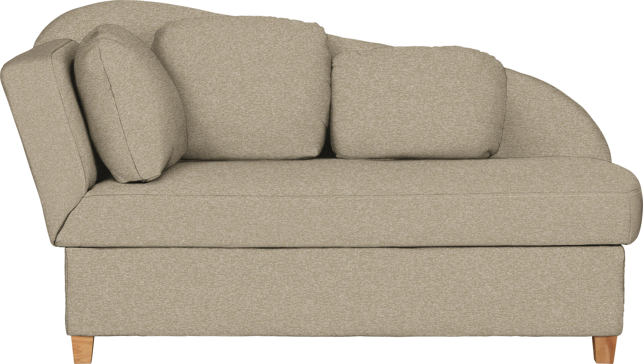 LIEGE  in Flachgewebe Beige  - Beige, LIFESTYLE, Holz/Textil (85/97/180cm) - Novel