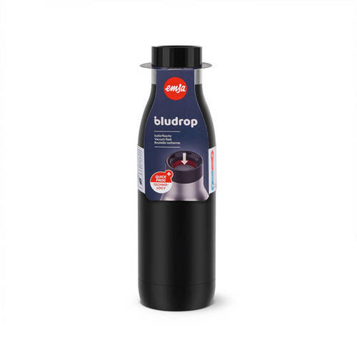 ISOLIERFLASCHE 0,5 L  - Basics, Metall (7/21,5/7cm) - Emsa