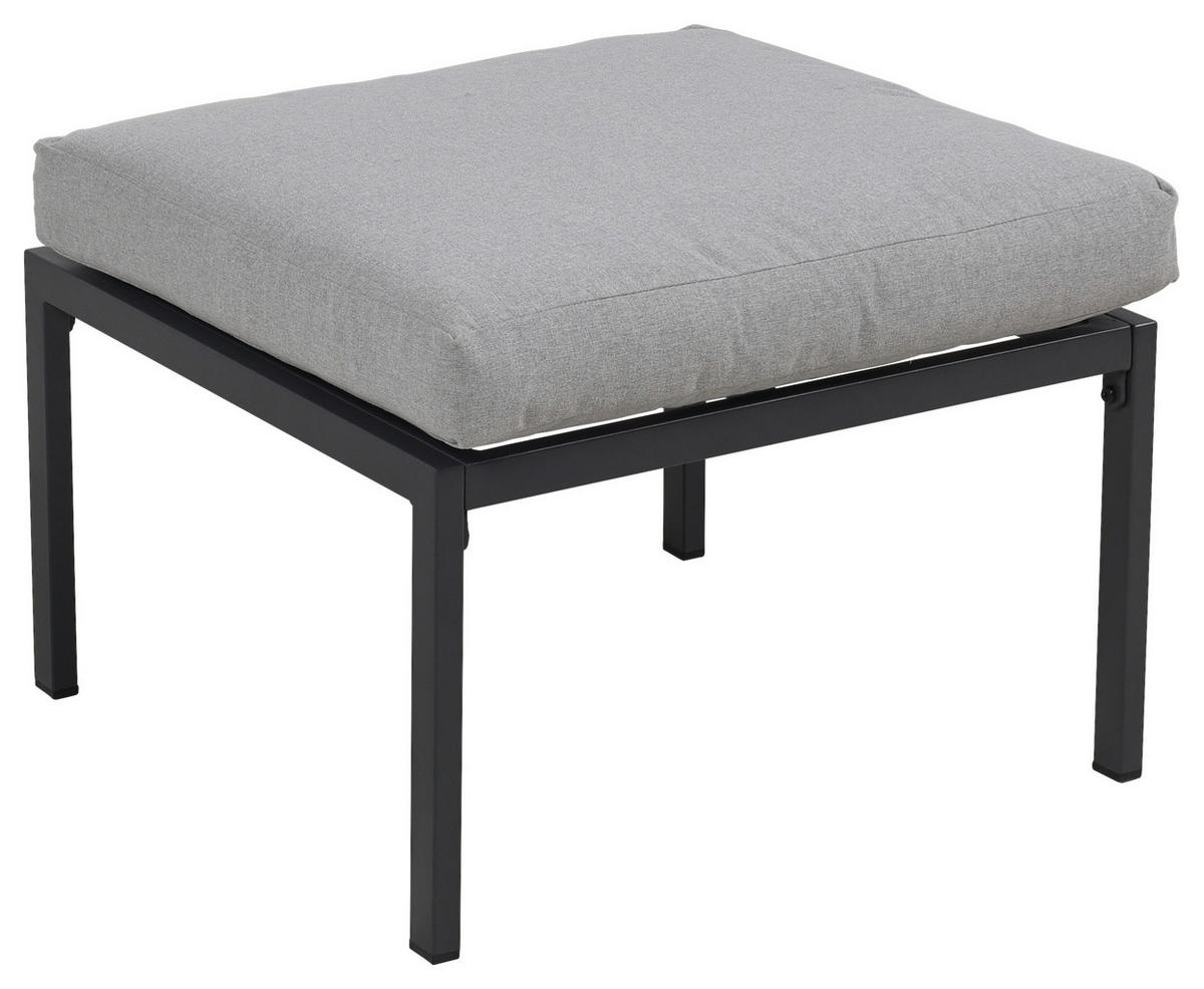 GARTENSET Webstoff Eisen  - Grau, Design, Textil/Metall (165/77/84cm) - Ambia Garden