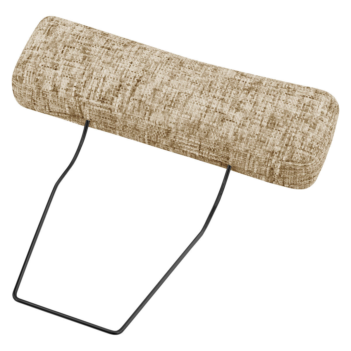 KOPFSTÜTZE 52/17/14 cm  Webstoff  - Hellbraun/Schwarz, Design, Textil (52/17/14cm) - Livetastic
