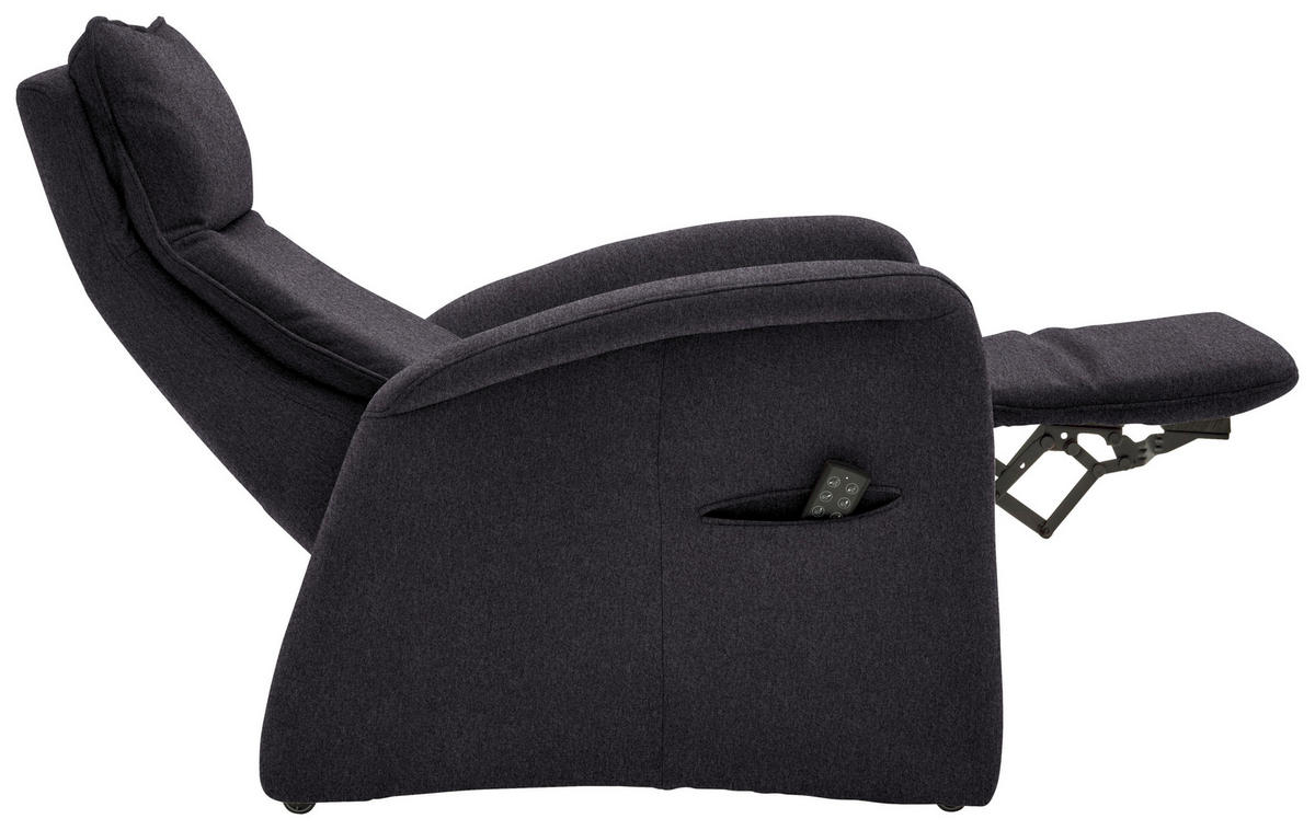 FERNSEHSESSEL in Chenille Anthrazit  - Anthrazit, Konventionell, Kunststoff/Textil (79-83/108/87cm) - Valdera