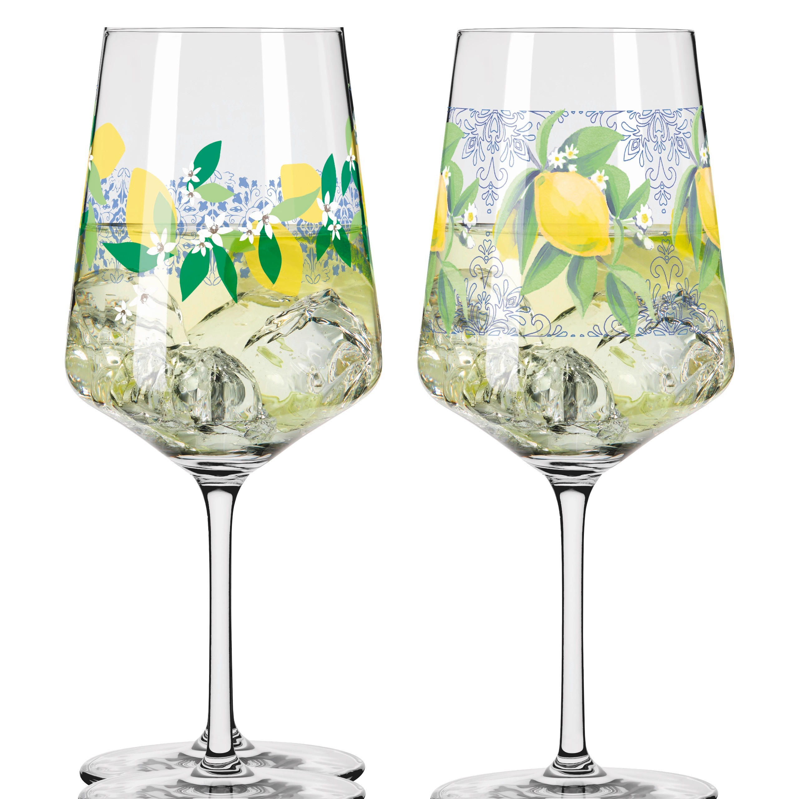 GLÄSERSET Sommertau Limoncello 2-teilig  - Blau/Transparent, Trend, Glas (9,3/22,5cm) - Ritzenhoff