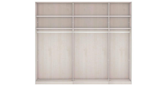 SCHWEBETÜRENSCHRANK 250/217/67 cm 2-türig  - Chromfarben/Weiß, KONVENTIONELL, Glas/Holzwerkstoff (250/217/67cm) - Voleo