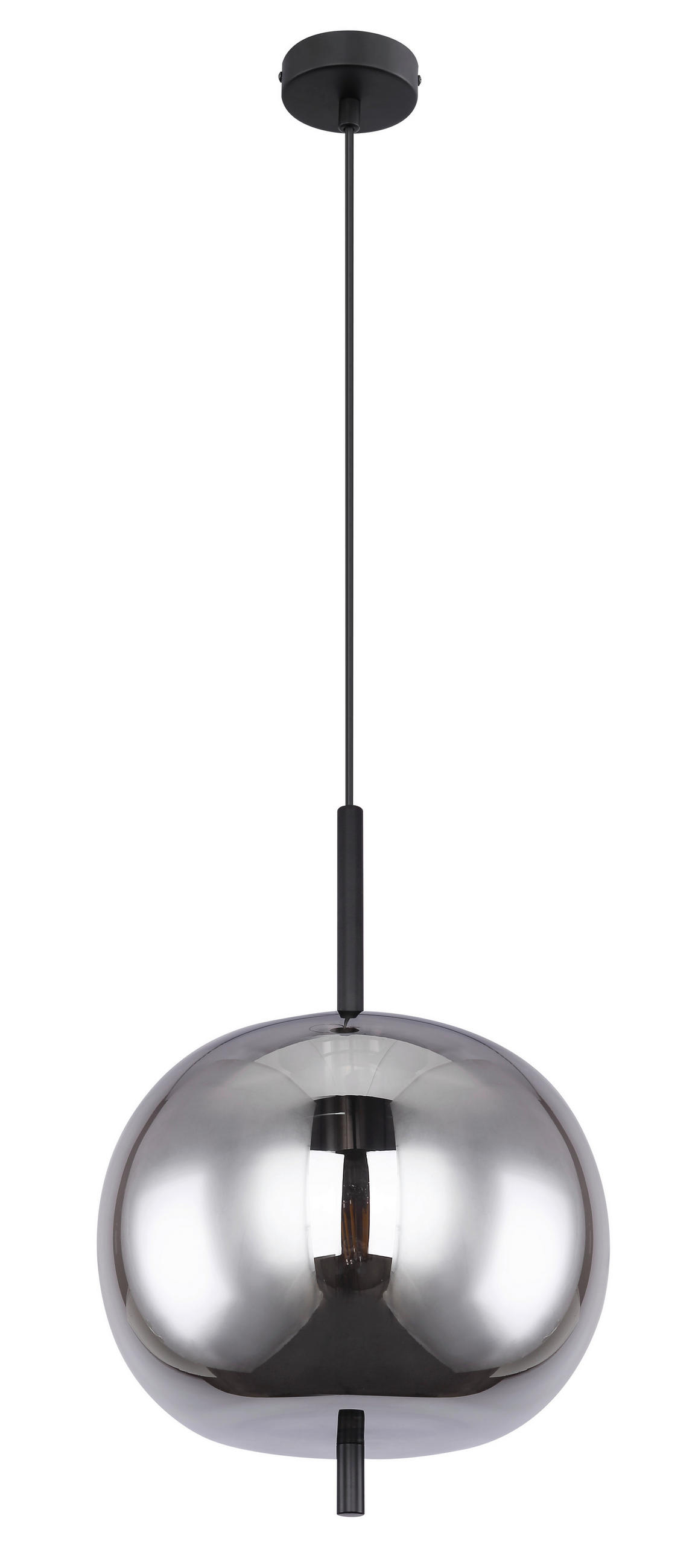ZÁVĚSNÉ SVÍTIDLO, 30/120 cm  - černá, Design, kov/sklo (30/120cm) - Globo