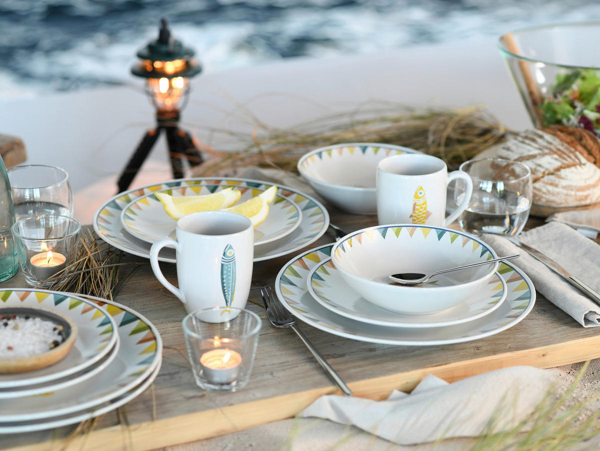 KOMBISERVICE Sardinhas 16-teilig  - Multicolor, Basics, Keramik - Creatable