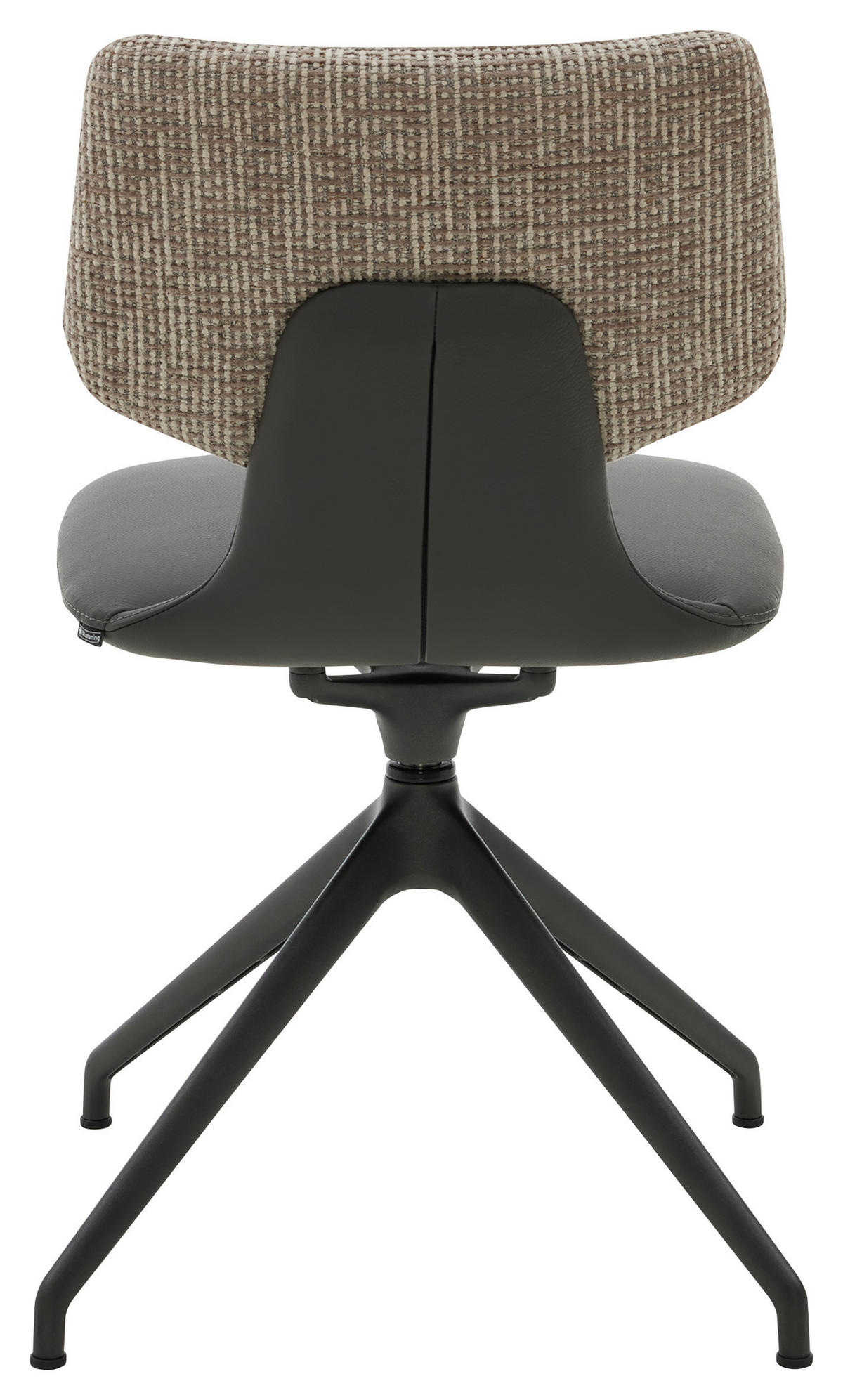 STUHL Echtleder Dunkelgrau  - Dunkelgrau/Anthrazit, Design, Leder/Textil (50/87/56,5cm) - Musterring