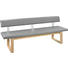 SITZBANK Echtleder Wildeiche mehrschichtige Massivholzplatte (Tischlerplatte) Eichefarben, Grau - Eichefarben/Grau, Design, Leder/Holz (208/86,5/65,5cm) - VOGLAUER