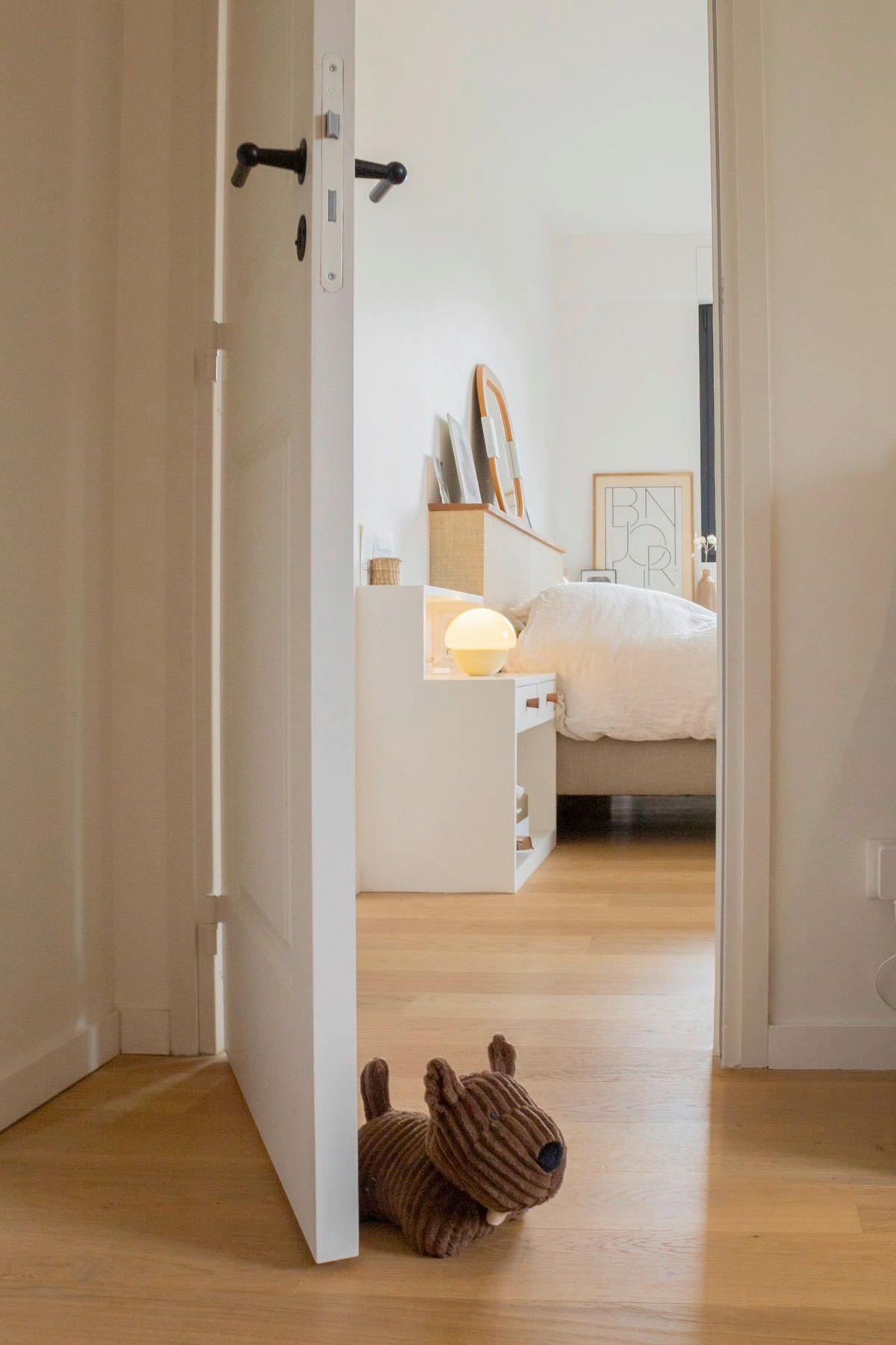 ZAUSTAVLJALEC VRAT - rjava, Basics, kamen/tekstil (25/12/23cm)