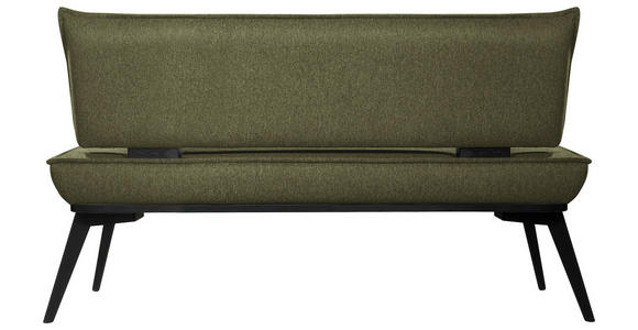 SITZBANK 173/90/65 cm Webstoff Schwarz, Olivgrün Buche massiv  - Schwarz/Olivgrün, Basics, Holz/Textil (173/90/65cm) - Carryhome
