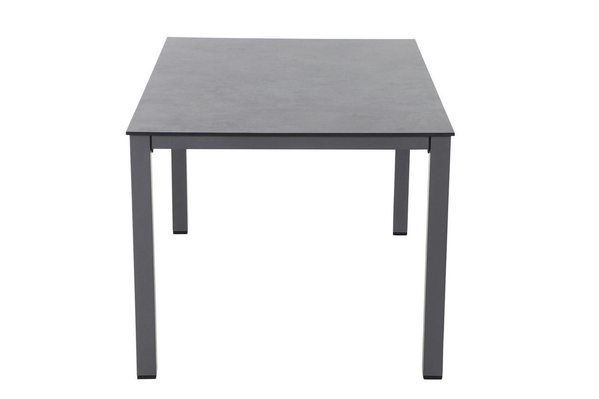 GARTENTISCH Metall, Kunststoff, Holzwerkstoff Anthrazit rechteckig  - Anthrazit, KONVENTIONELL, Holzwerkstoff/Kunststoff (160/90/72cm) - Siena Garden