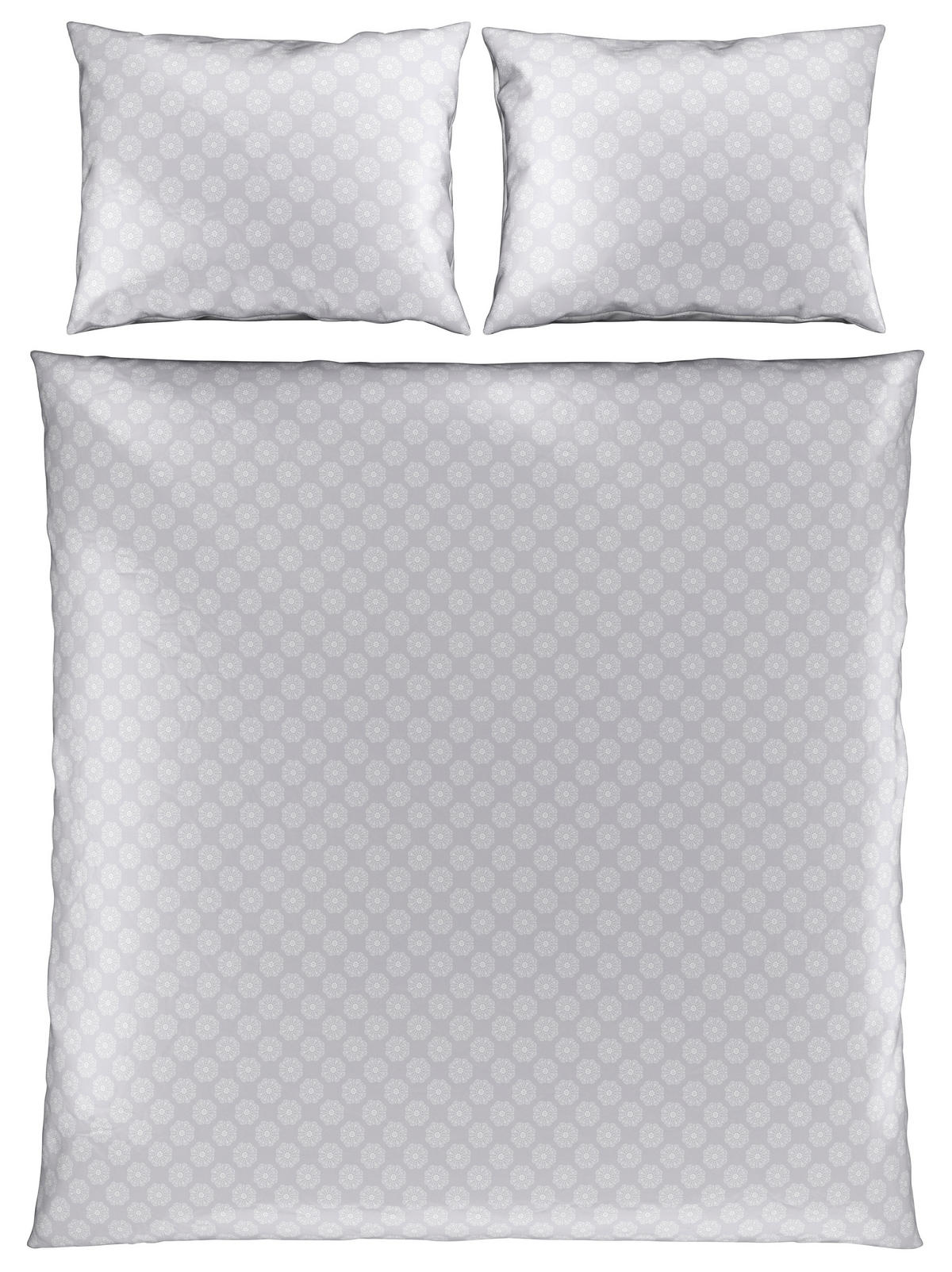 OBOJSTRANNÁ POSTEĽNÁ BIELIZEŇ, satén, sivá, 200/200 cm - sivá, Konventionell, textil (200/200cm) - Esposa